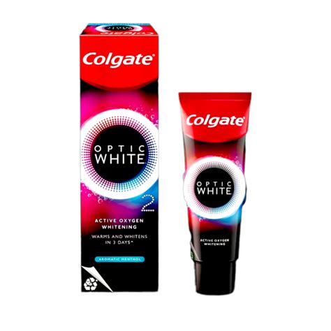 Colgate Optic White O2 Aromatic Menthol Whitening Toothpaste .